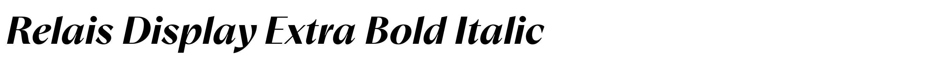 Relais Display Extra Bold Italic
